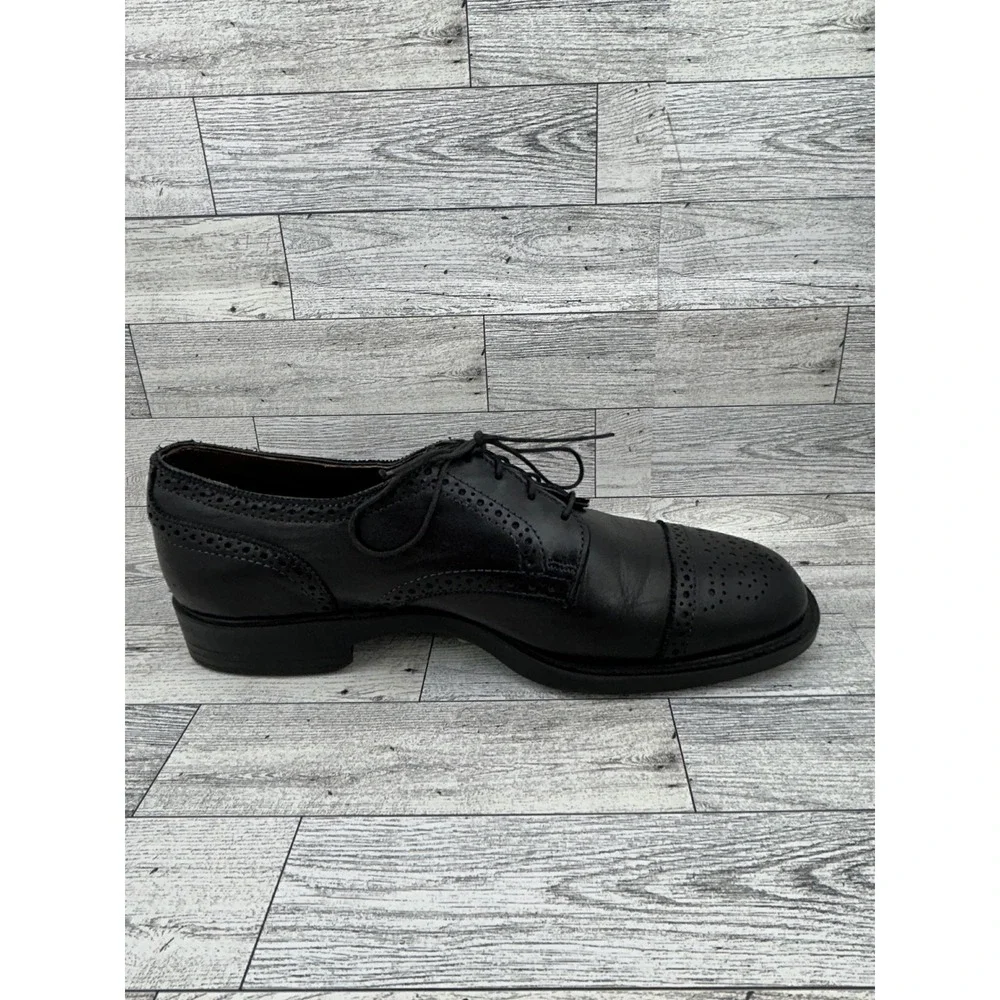 Allen Edmonds Men Black Leather Brogue‎ Cap Toe Oxford Dress Shoes 5114 Sz 9.5D